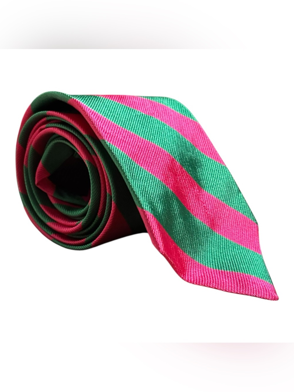 Brooks Brothers Makers Merchants Silk Striped Tie Pink Green